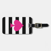 Étiquette À Bagage Ace rose des pique (Devant horizontal)