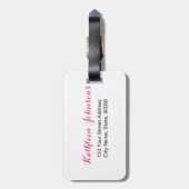 Étiquette À Bagage Ace rose des pique (Dos Vertical)