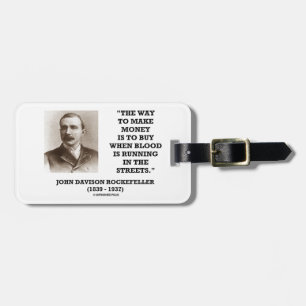 Étiquette À Bagage Achat de Rockefeller quand le sang fonctionne dans