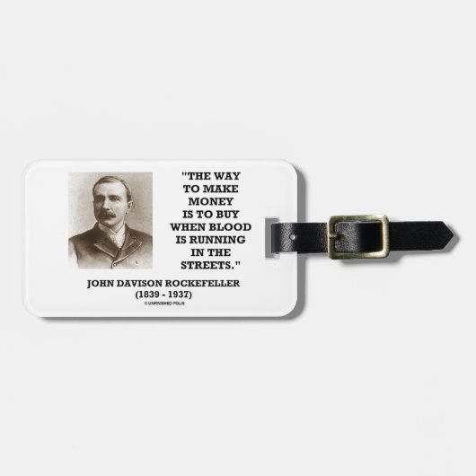 Étiquette À Bagage Achat de Rockefeller quand le sang fonctionne dans (Devant horizontal)