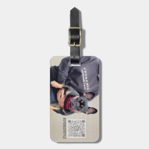 Étiquette À Bagage AcheterDoggyStyle Photo Scannable QR Code