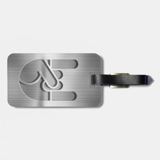 Étiquette À Bagage Acier de main de roche (Dos horizontal)