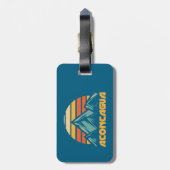 Étiquette À Bagage Aconcagua Retro Turquoise (Dos Vertical)
