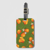 Étiquette À Bagage Actualisation des grands Motifs Oranges (Devant Vertical)