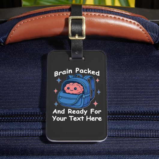 Étiquette À Bagage Adaptable "Prêt pour le cerveau" (Insitu Rectoal 2)
