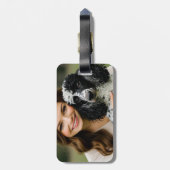 Étiquette À Bagage Add Poddle Photo Personalize Customize (Dos Vertical)