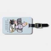 Étiquette À Bagage Addict à Internet. Sur les toilettes. (Devant horizontal)