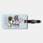 Étiquette À Bagage Addict à Internet. Sur les toilettes. (Dos horizontal)