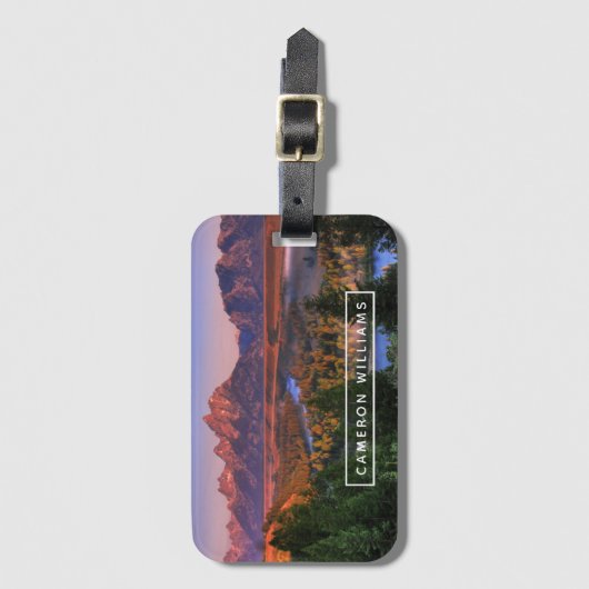 Étiquette À Bagage Additionnez votre | nommé une vue pendant le matin (Devant Vertical)