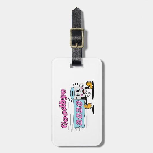 Étiquette À Bagage Adieu 2020 - C’est enfin terminé (Devant Vertical)