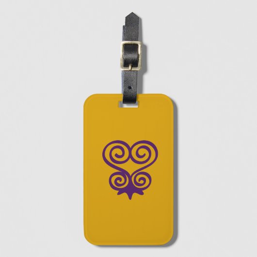 Étiquette À Bagage Adinkra (Sankofa) (Devant Vertical)
