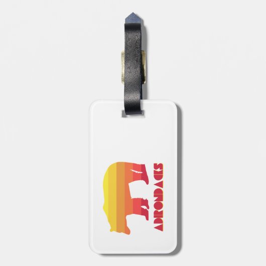 Étiquette À Bagage Adirondacks Bear (Dos Vertical)