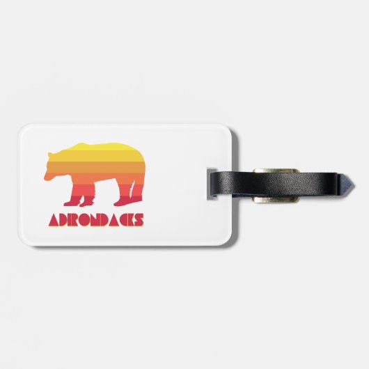 Étiquette À Bagage Adirondacks Bear (Dos horizontal)