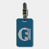 Étiquette À Bagage Adirondacks Retro Bear (Devant Vertical)