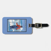 Étiquette À Bagage Admirer de skieur - passage de Snoqualmie, (Devant horizontal)