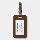 Étiquette À Bagage Adorable Cockapoo Chien souriant Personnalisé (Dos Vertical)