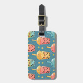 Étiquette À Bagage Adorable Kawaii Boba Conception de boisson (Devant Vertical)