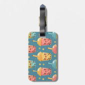 Étiquette À Bagage Adorable Kawaii Boba Conception de boisson (Dos Vertical)