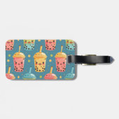 Étiquette À Bagage Adorable Kawaii Boba Conception de boisson (Dos horizontal)
