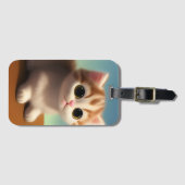 Étiquette À Bagage Adorable Kitten (Devant Horizontal)