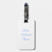 Étiquette À Bagage Adorable Ladybug Avec Joli Bouquet De Balloon Rose (Dos Vertical)