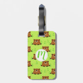 Étiquette À Bagage Adorable Motif de la marmotte de bois (Dos Vertical)