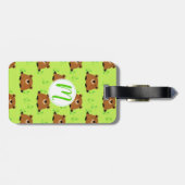 Étiquette À Bagage Adorable Motif de la marmotte de bois (Dos horizontal)