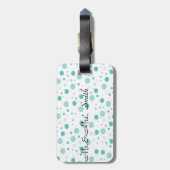 Étiquette À Bagage Adorable Motif Pois (Dos Vertical)