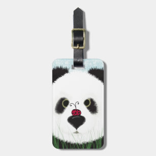 Étiquette À Bagage Adorable Ours De Panda
