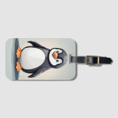 Étiquette À Bagage adorable petit pingouin (Devant Horizontal)