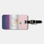 Étiquette À Bagage Adorable Rindeer, Fille Grattée (Devant horizontal)