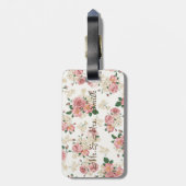Étiquette À Bagage Adorable robe élégante, Motif Floral Personnalisé (Dos Vertical)