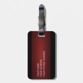 Étiquette À Bagage Adresse Art Abstrait vert de renaissance (Dos Vertical)