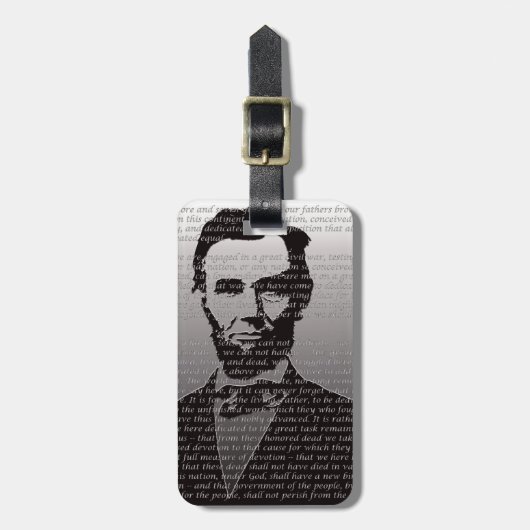 Étiquette À Bagage Adresse d'Abe Lincoln Gettysburg (Devant Vertical)