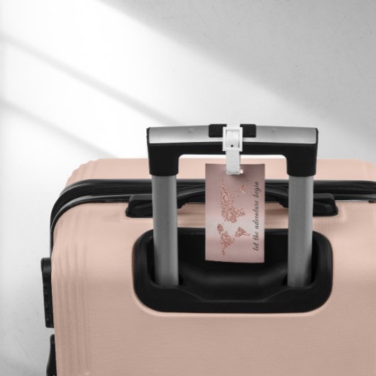 Étiquette À Bagage Adresse de la carte du monde laisser l'aventure co