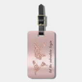 Étiquette À Bagage Adresse de la carte du monde laisser l'aventure co (Devant Vertical)