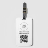 Étiquette À Bagage Adresse du site Web du logo personnalisé Code QR S (Devant Vertical)