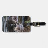 Étiquette À Bagage **"Adrift in Love : Mummy and Baby Otter"** (Devant horizontal)