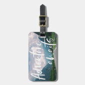 Étiquette À Bagage Adventure Attend Bagages de voyage (Devant Vertical)