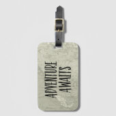 Étiquette À Bagage Adventure Attend la carte de l'ancien monde (Devant Vertical)