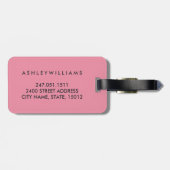 Étiquette À Bagage Adventure Await and Pink World Map (Dos horizontal)