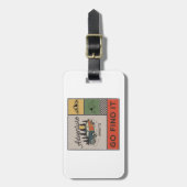 Étiquette À Bagage Adventure Await Go Find It Retro Camping Travel (Devant Vertical)