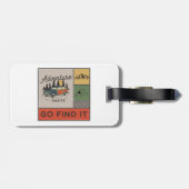 Étiquette À Bagage Adventure Await Go Find It Retro Camping Travel (Dos horizontal)