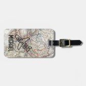 Étiquette À Bagage Adventure Await World Traveler World Map (Devant horizontal)