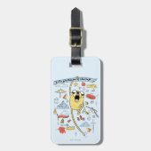 Étiquette À Bagage Adventure Time | "Fête" esquisse de Jake (Devant Vertical)