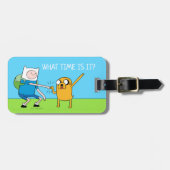 Étiquette À Bagage Adventure Time | Finn & Jake se tapent dans la mai (Devant horizontal)