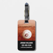 Étiquette À Bagage Aérocoque Avec Perpersévérance Rover Descente Vers (Dos Vertical)