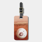 Étiquette À Bagage Aérocoque Avec Perpersévérance Rover Descente Vers (Devant Vertical)