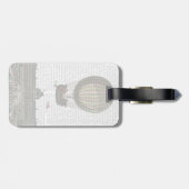 Étiquette À Bagage Aéronef au-dessus de la ville (Dos horizontal)