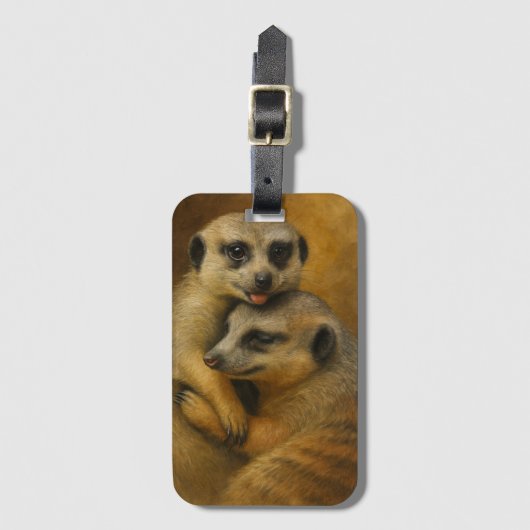 Étiquette À Bagage Affection de Meerkat (Devant Vertical)